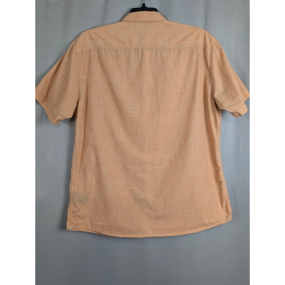 KUHL Short Sleeve Button Down Men XL Orange Excellent Textured Dual Pocket Shirt - Picture 3 of 7